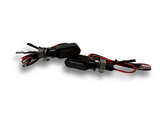 LED Mini-Blinker (M8, 8 mm) – Schwarz mit Smoked Glass